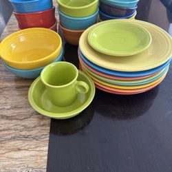 24 Pieces Of HLC Fiesta Ware