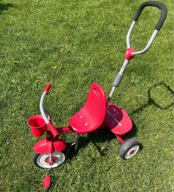 Radio Flyer tricycle with push handle