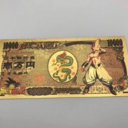 24k Gold Plated Kid Buu (DBZ) Banknote