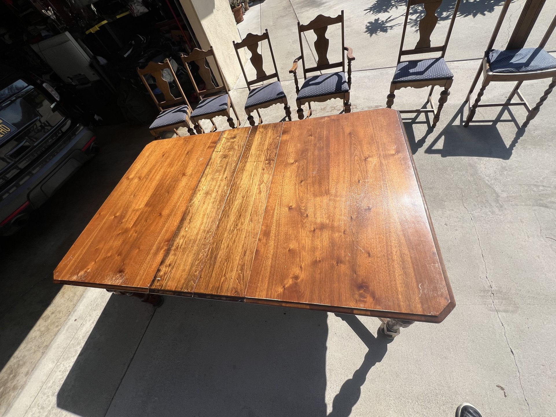 Antique Table And Chairs