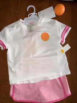 Girls C & C California 3 piece shorts set 5:6 nwt