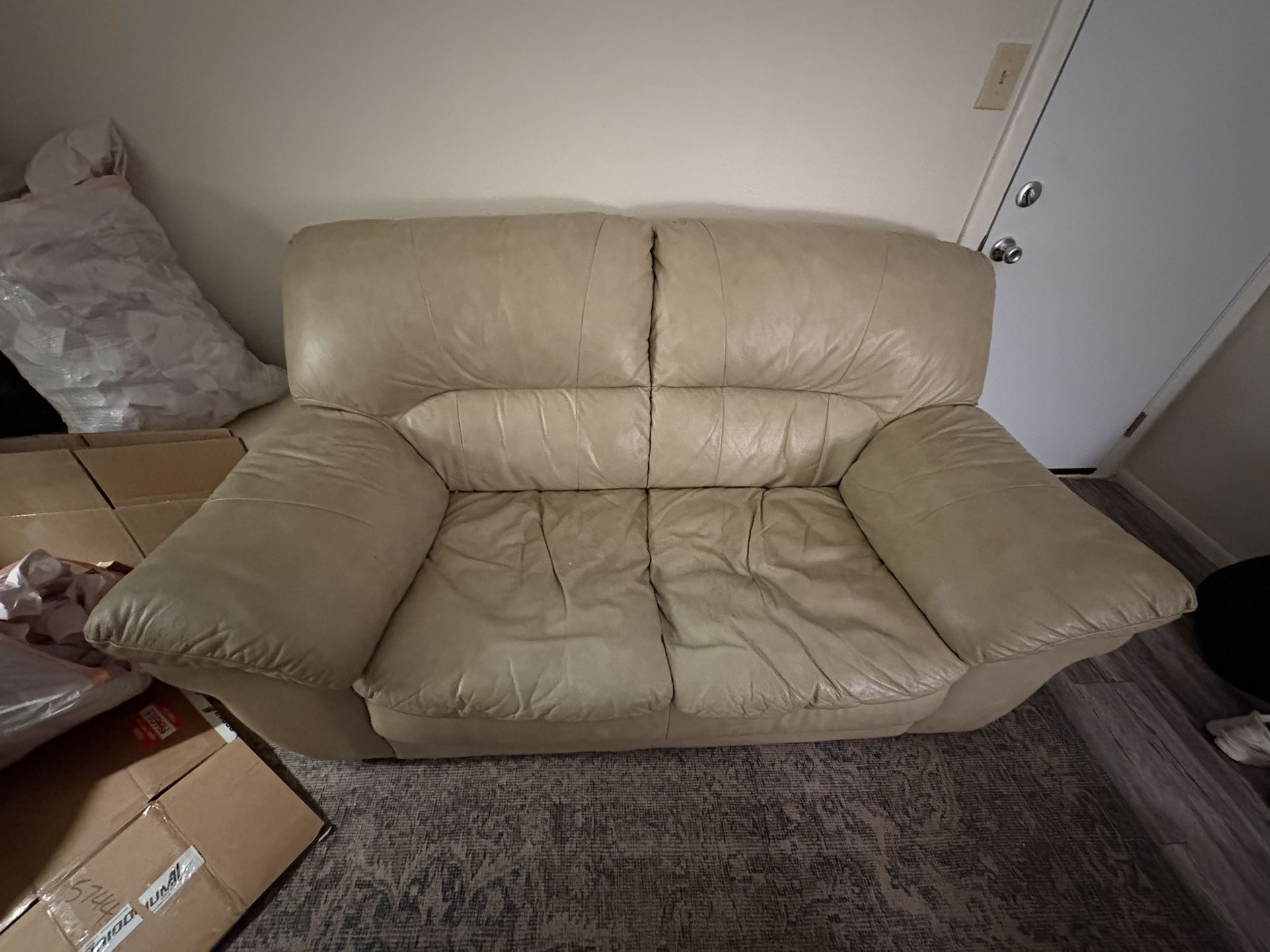 Free Leather Love Seat