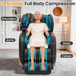 Jiatilunvo Massage Chair, Black Leather with Remote - Like New - 2026 - Dallas, TX