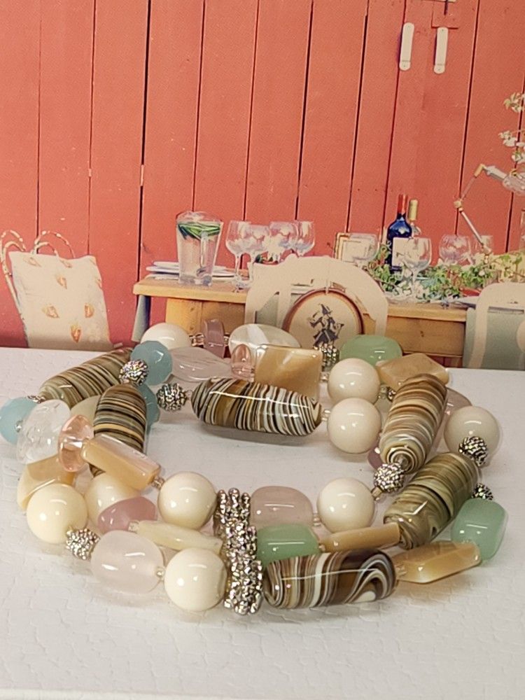 #1559, GORGEOUS NATURAL MULTI STONES VINTAGE BRACELET.