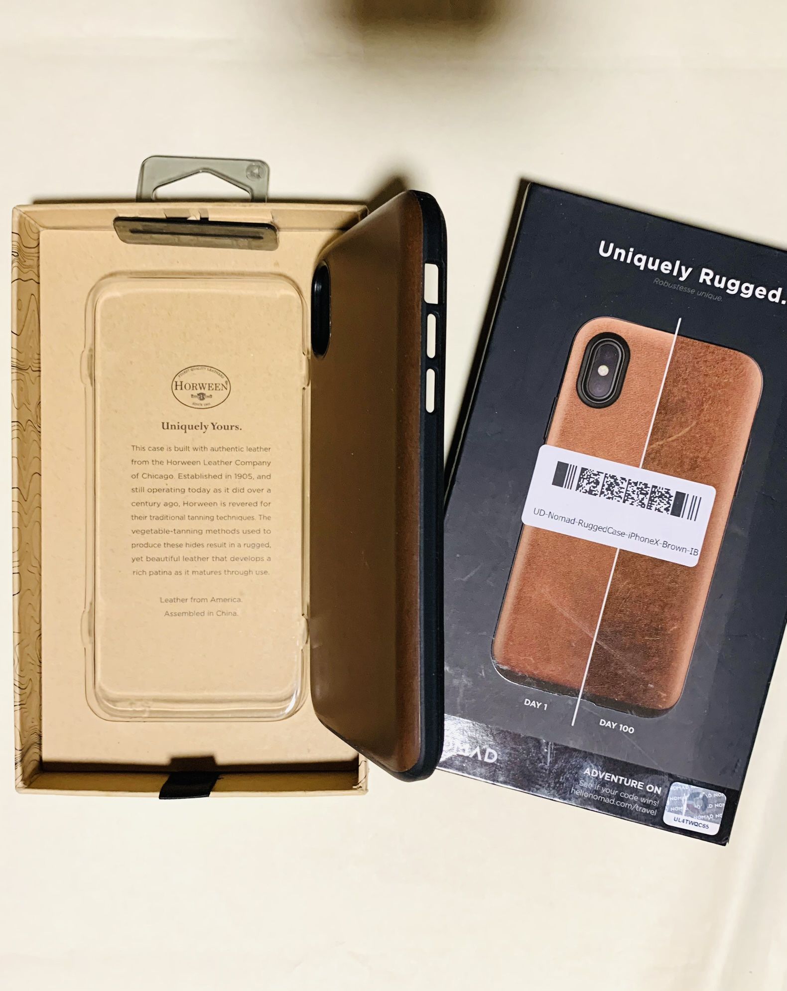 Nomad iPhone X/ XS Rugged Leather Case