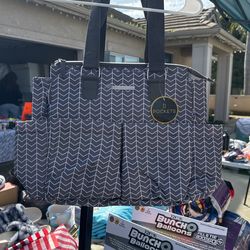 Diaper Bag Bananafish Gray With 11 Pockets