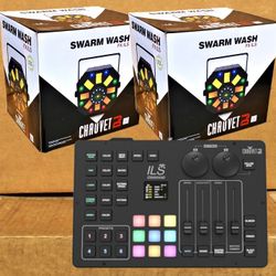 Chauvet DJ Swarm Wash FX LED Derby Multicolor Light Strobe UV Blacklight Laser Sound Activated ILS Command Package 🚨 No Credit Needed 🚨 