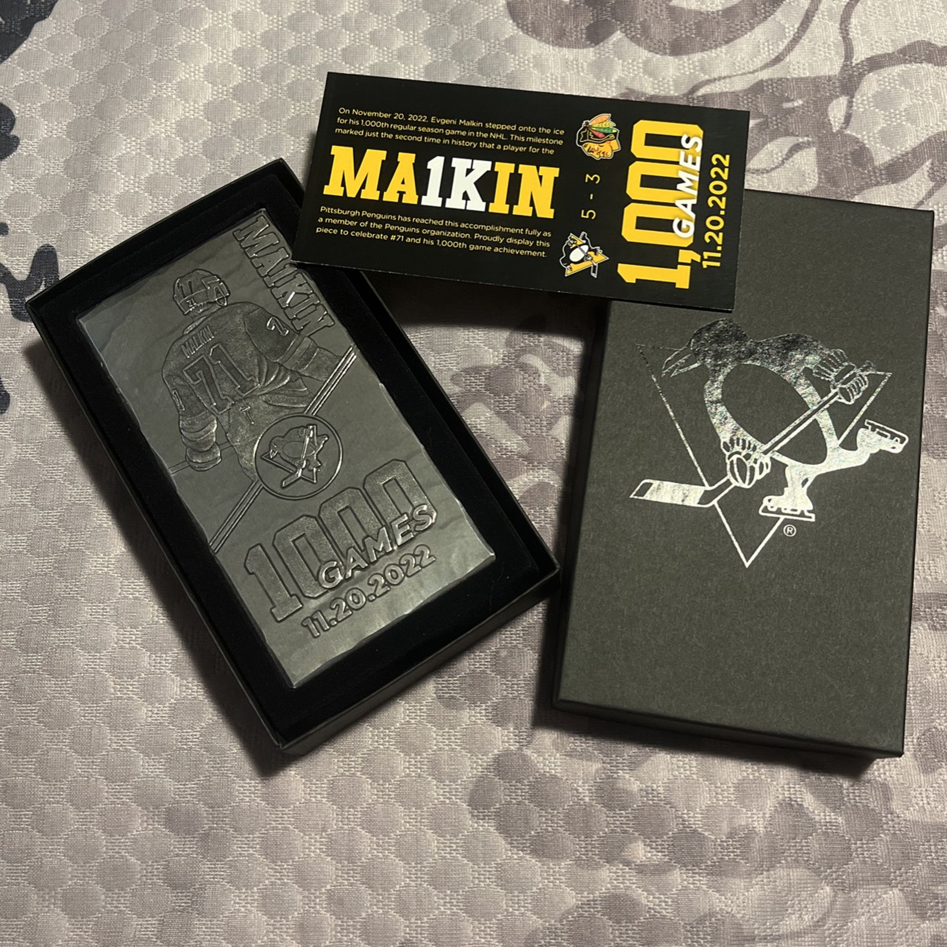 Pittsburgh Penguins Malkin Commemorative Plaque