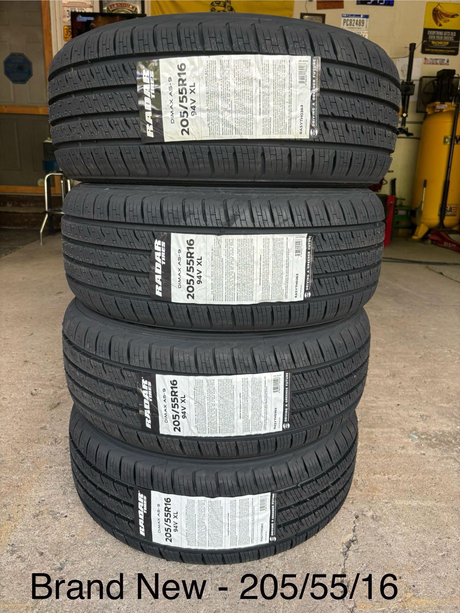 205/55/16 Radar Dimax AS-9 Tires