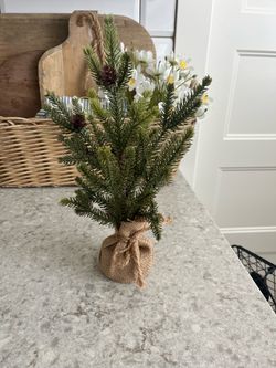 Cute burlap tree decor $5