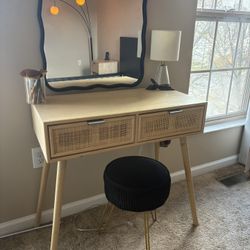Wooden Vanity With Stool 