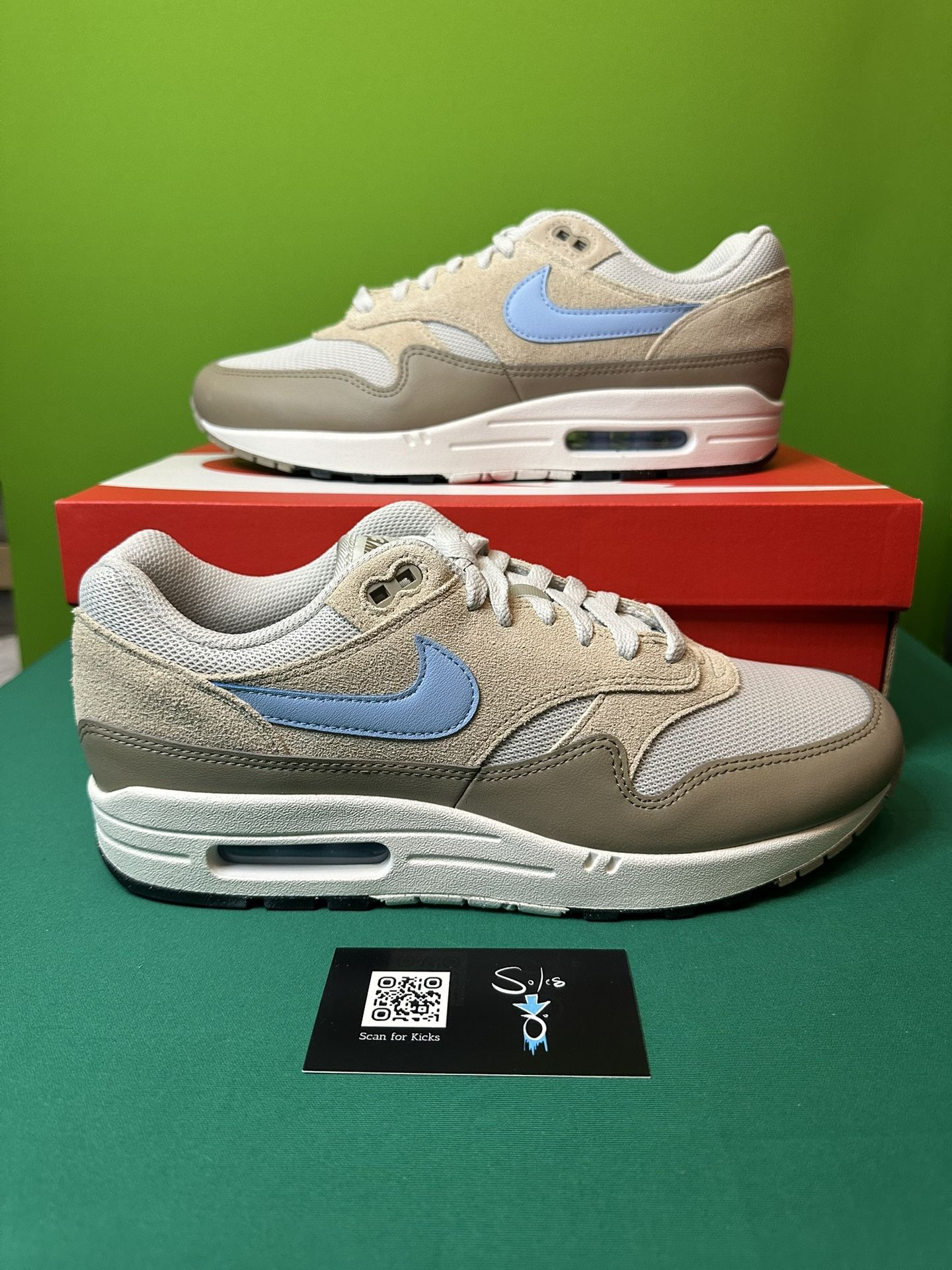 Nike Air Max 1 Essential “Light Bone Psychic Blue” NEW Size 10 OG ALL FZ5808-009