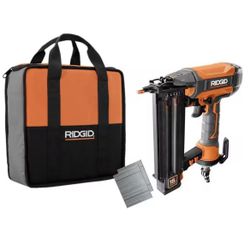 RIDGID Pneumatic 18-Gauge 2-1/8 in. Brad Nailer with CLEAN DRIVE Technology, and Tool Bag