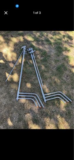 2x Matthew’s 40” Double Riser Spring Loaded Folding C-Stand w/ Grip Head & Arm