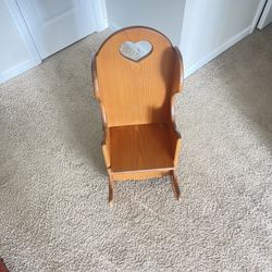 Toddler Handmade Wooden Rocking Chair 