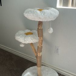 Cat Tree Wood Flower By Muttros