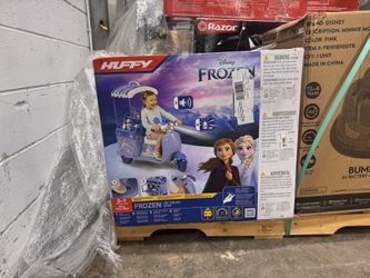 Disney Frozen 6V Battery-Powered Electric Ice Cream Cart, Ages 3-7, Blue