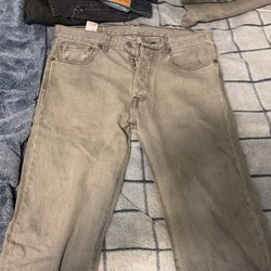 Grey Levi’s 501s