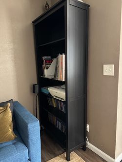 HEMNES Bookcase, black-brown