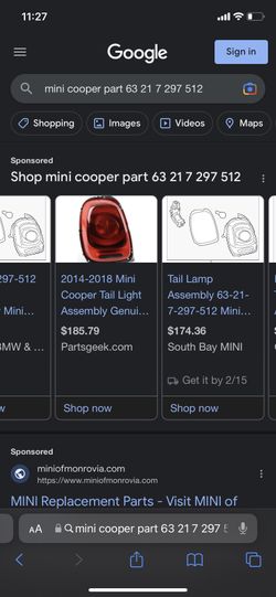 Mini Cooper Taillight