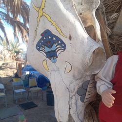 Indian A r t...painted skull