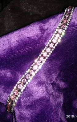 Purple Zircon Crystal Bracelet