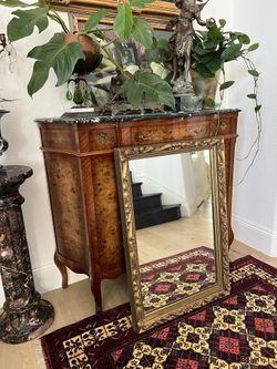 Vintage Rectangular Gold Mirror