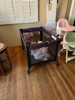 Mickey Mouse Baby Playpen Pack and Play with Wheels