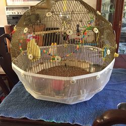 Large Bird Cage With Toys 