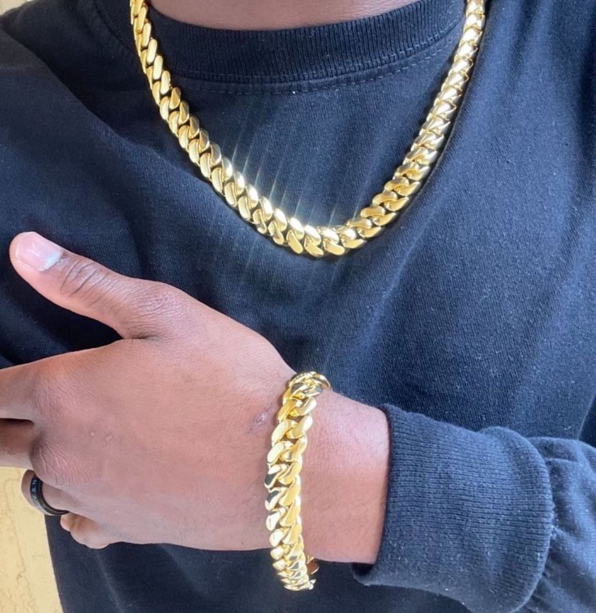 10mm 12mm 14mm Waterproof 5x Gold Plated Premium Quality Chain