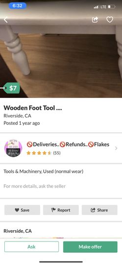 White Wooden foot stool