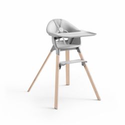 Stokke Clikk High Chair All-in-One with Tray & Harness - Cloud Gray