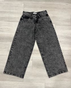 Gray High Waist Straight Leg Jeans - Size M