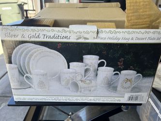 Holiday Mug and Plate Dessert Set 