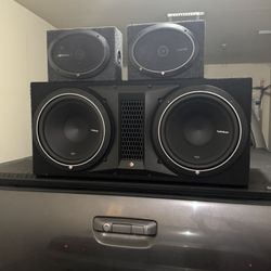 Rockford Subs And 6x9 Speakers In Box