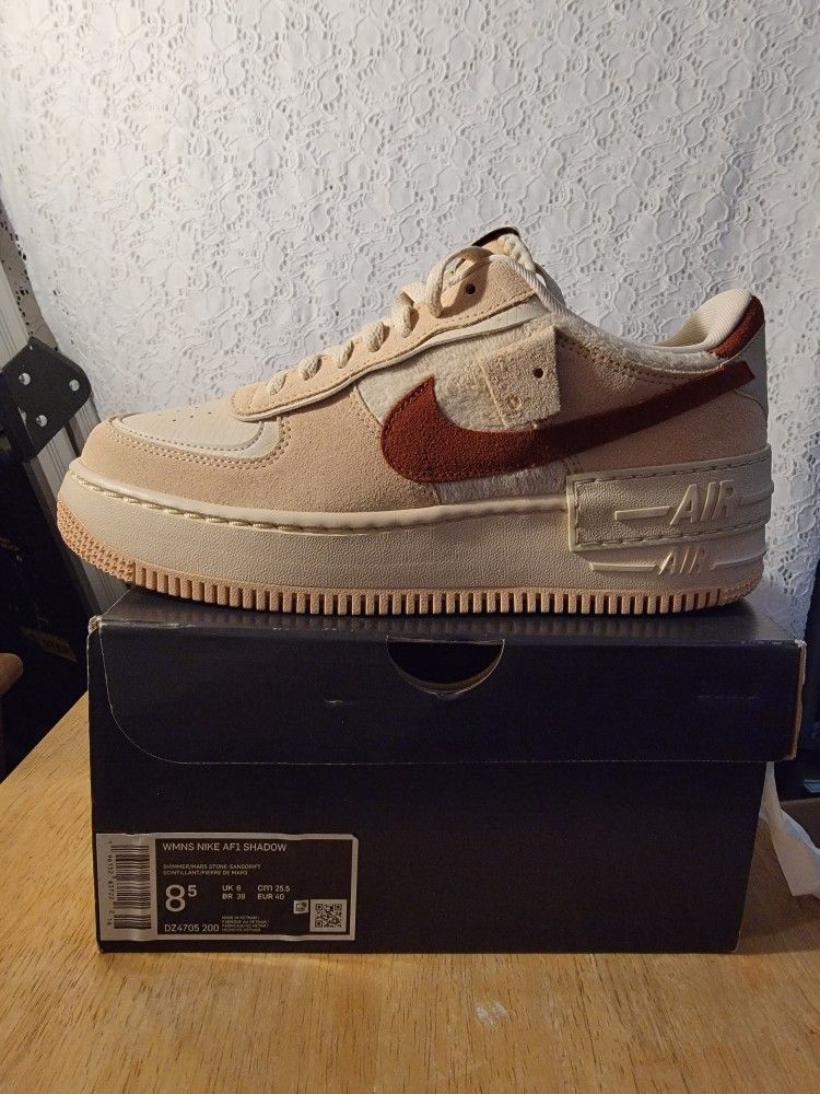 Nike Air Force 1 Shimmer Shadow 8.5 Women S