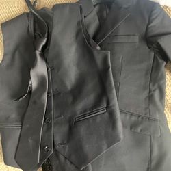 Boys 4 Piece Black suit size 10