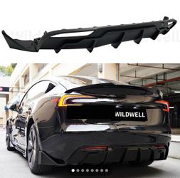 For 2024-2025 Tesla Model 3 Highland Rear Diffuser Performance Matte Black Brand new still in the box