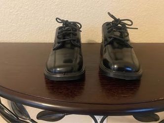 BOYS Black Dress Shoes Size 10.5M