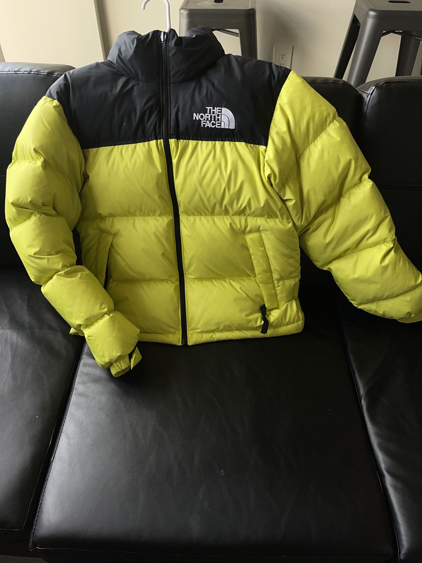 The North Face 1996 nuptse jacket (neon green) XS