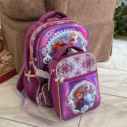 Full Size Back Pack With Lunch Bag