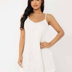 White Cami Mini Dress, Size (xxs) Petite 
