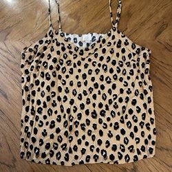 A New Day Animal Print Camisole Tank Top - Large - Wrinkled from Storage but otherwise Like New