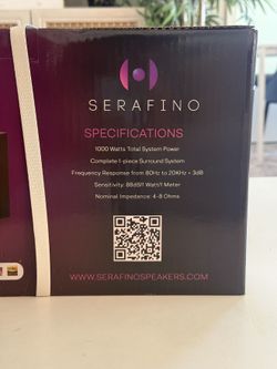 Serafino G2 Soundbar 1000W — New in Box — MSRP $1,499