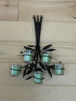 Set Of 2 Metal Candle Holders
