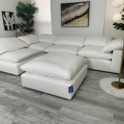 SECTIONAL MODULAR COUCH NIXON GRAY 5PCS - CITY FURNITURE - FREE DELIVERY 