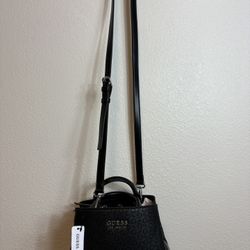 GUESS Minney Mini Black Crossbody Bag Logo Embossed New With Tags
