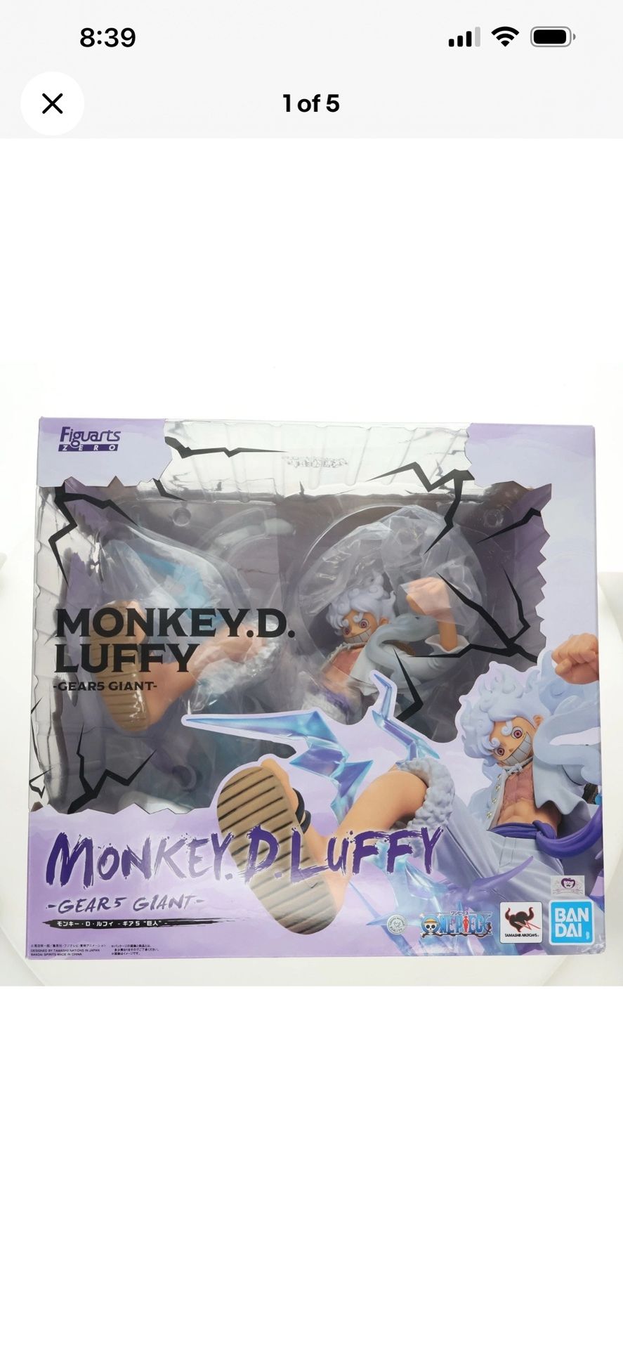 ONE PIECE Monkey D. Luffy Gear 5 Giant Figuarts ZERO Figure BANDAI FedEx