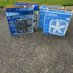 4 Lasko 20in Fans (Bundle)