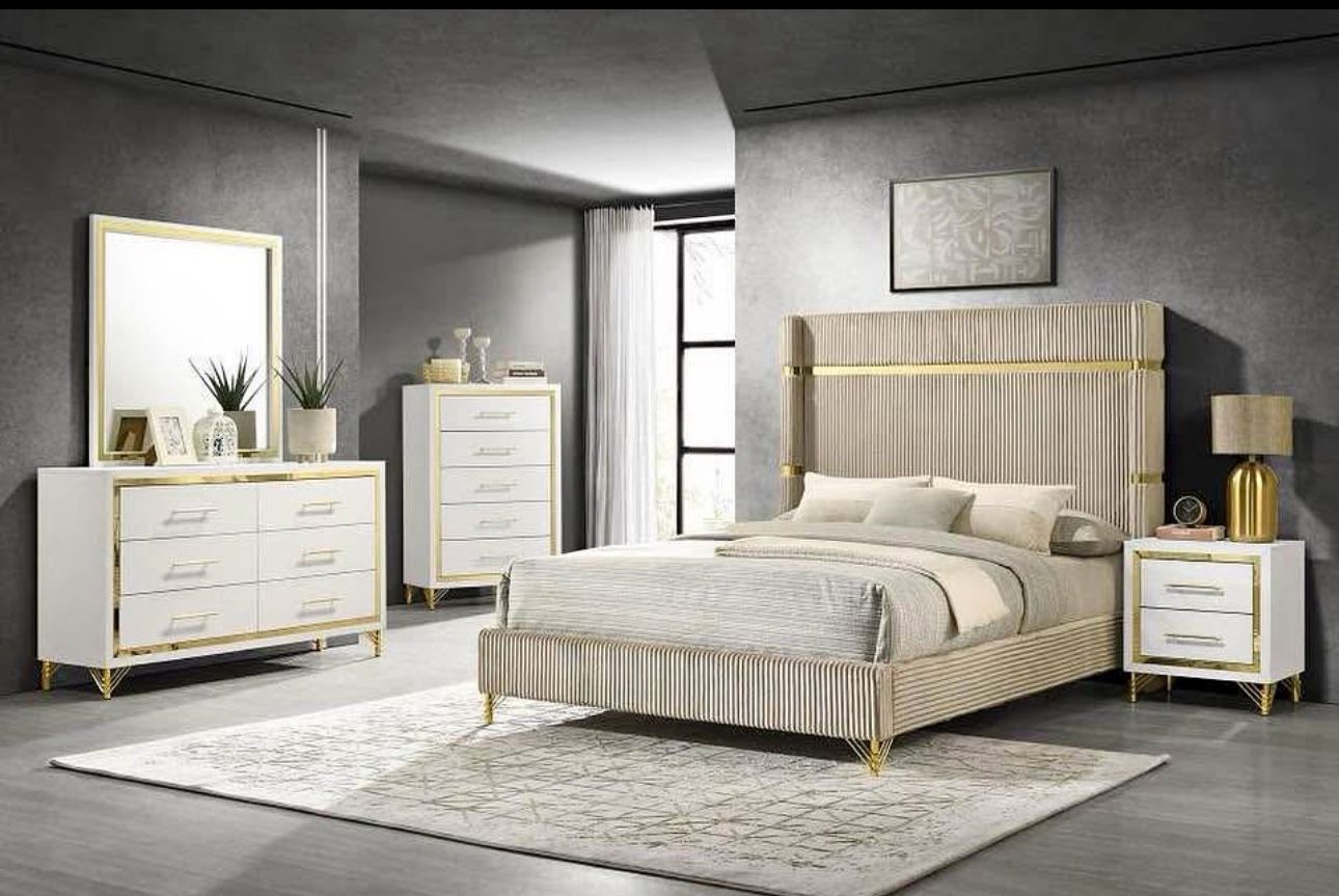 Brand new complete bedroom set- 0 interest finance available- FREE mattress with purchase. 